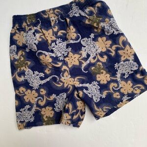 Garanimals Navy Floral & Tan Patterned Kids Shorts
